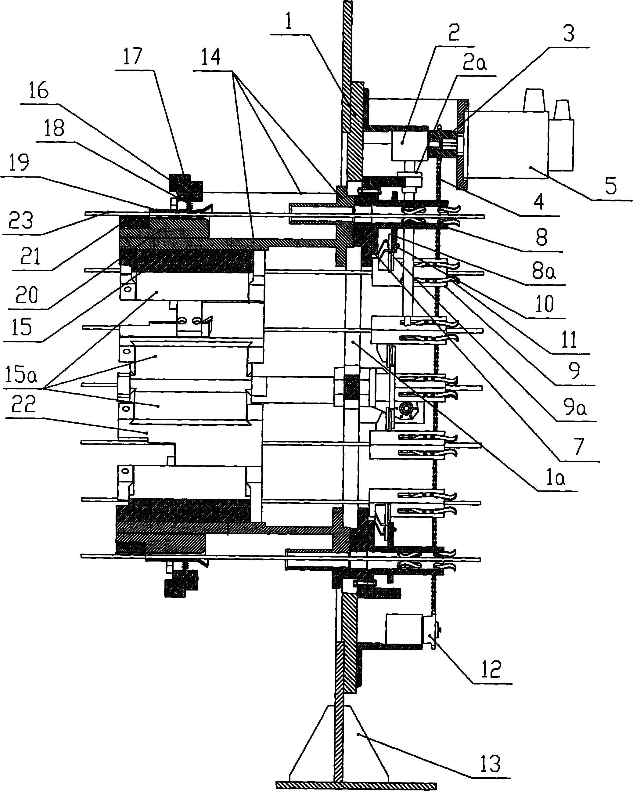 Automatic adjustment mechanism for main bar position of numerical control square reinforcement cage forming machine