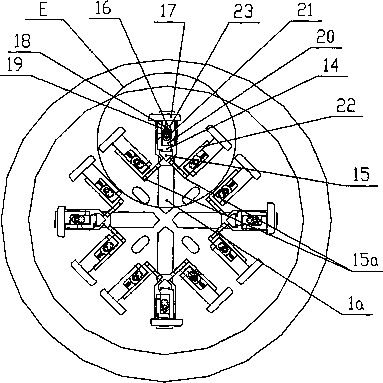 Automatic adjustment mechanism for main bar position of numerical control square reinforcement cage forming machine