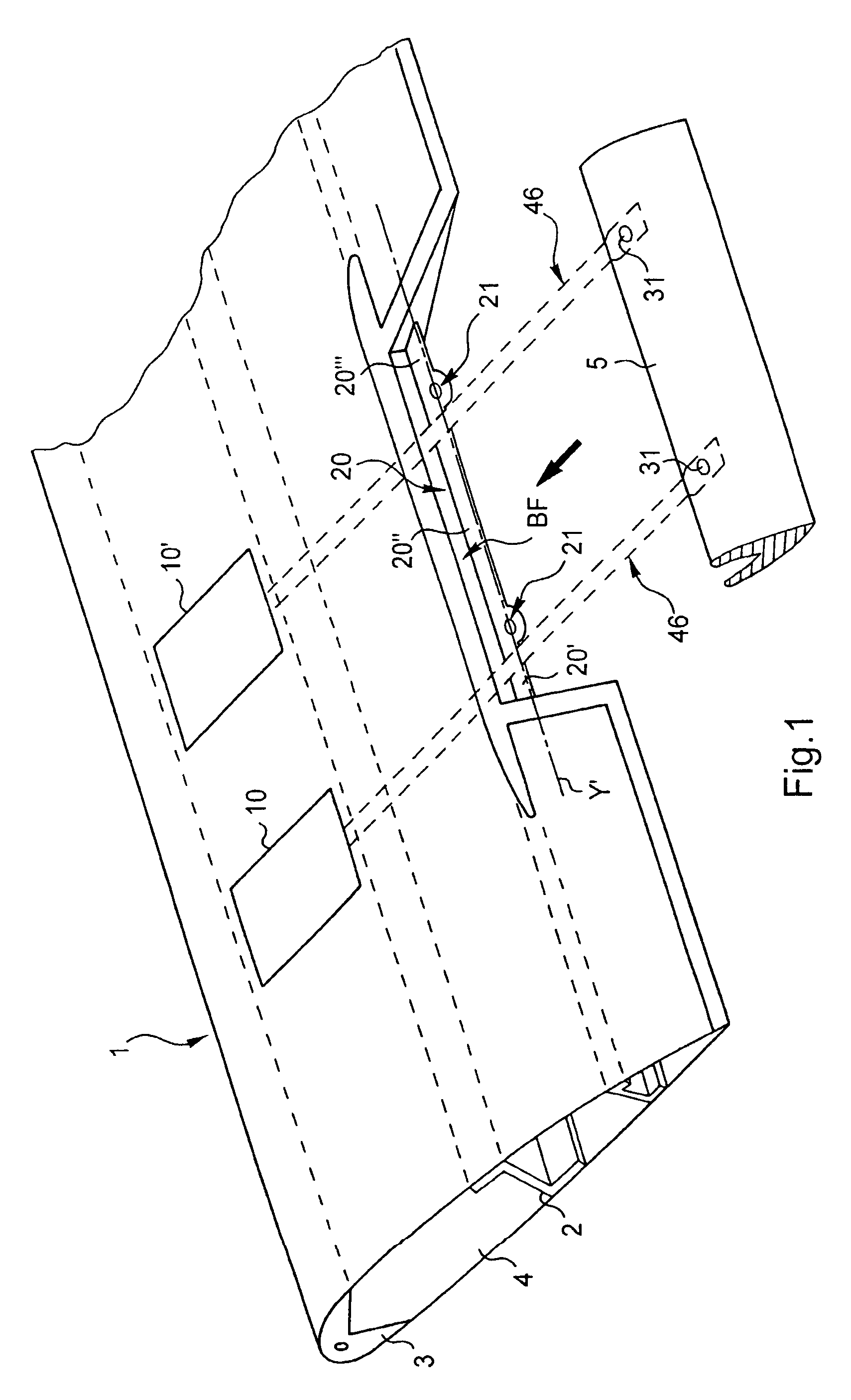 Rotorcraft blade provided with a tiltable flap and a fastener tongue