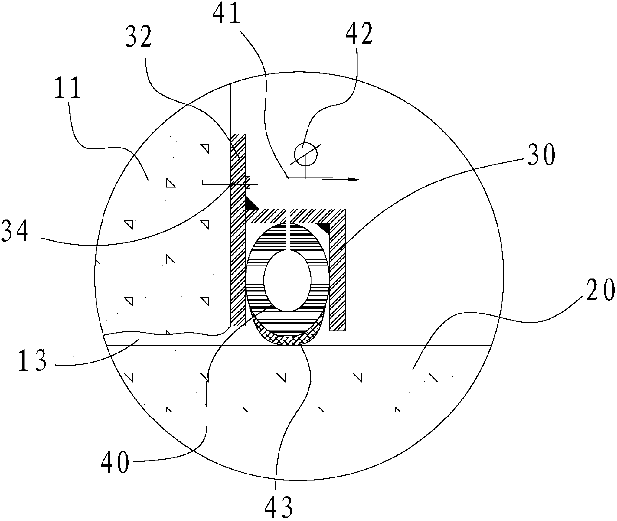 Sealing installation structure of tunnel pipeline and installation method of tunnel pipeline