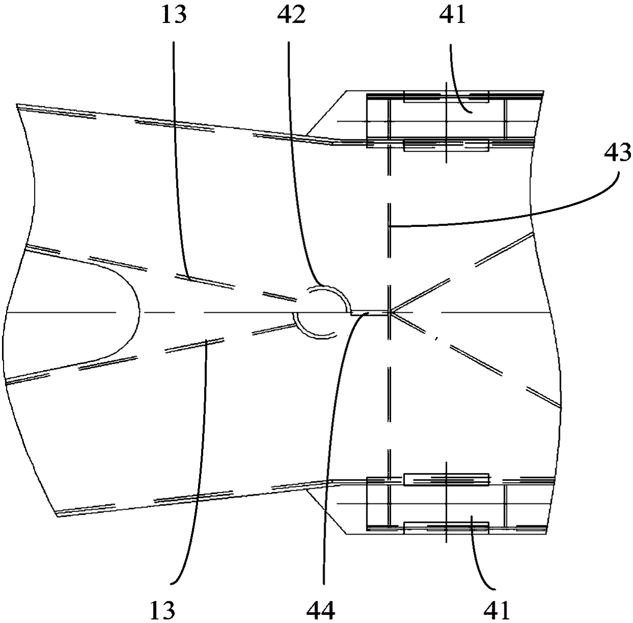 Cantilever crane of oil cylinder amplitude-changing crane