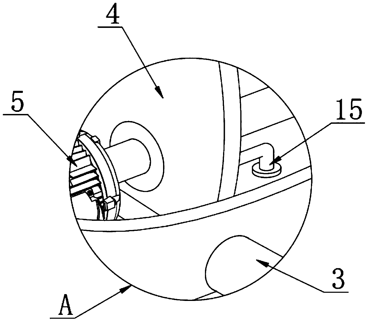 Gas-shielded refiner capable of improving refining efficiency