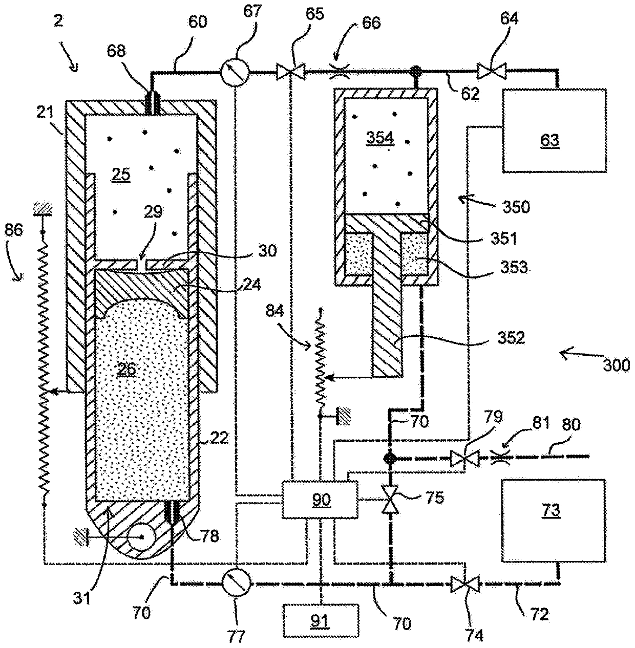 Maintenance apparatus for a shock absorber of a landing gear, and method for maintaining such a shock absorber