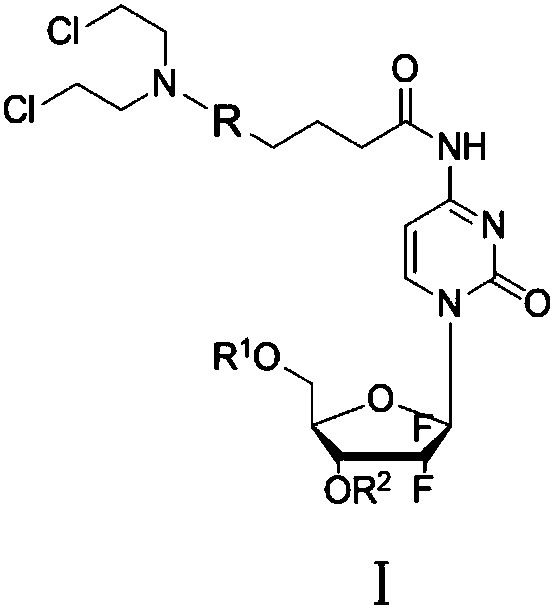 Gemcitabine-aromatic chlormethine conjugate targeting at high-level ROS (reactive oxygen species) of cancer cells and preparation method and pharmaceutical application thereof