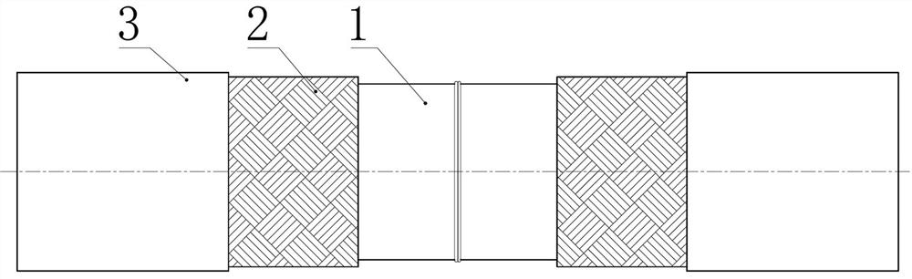 Connection method of large-diameter high-pressure fiber-reinforced flexible composite pipe