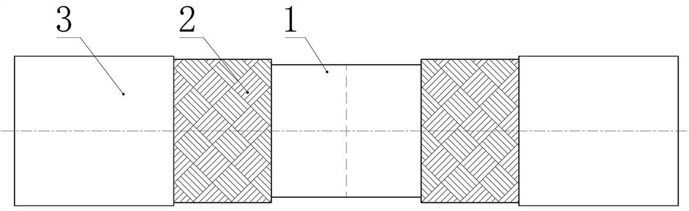 Connection method of large-diameter high-pressure fiber-reinforced flexible composite pipe