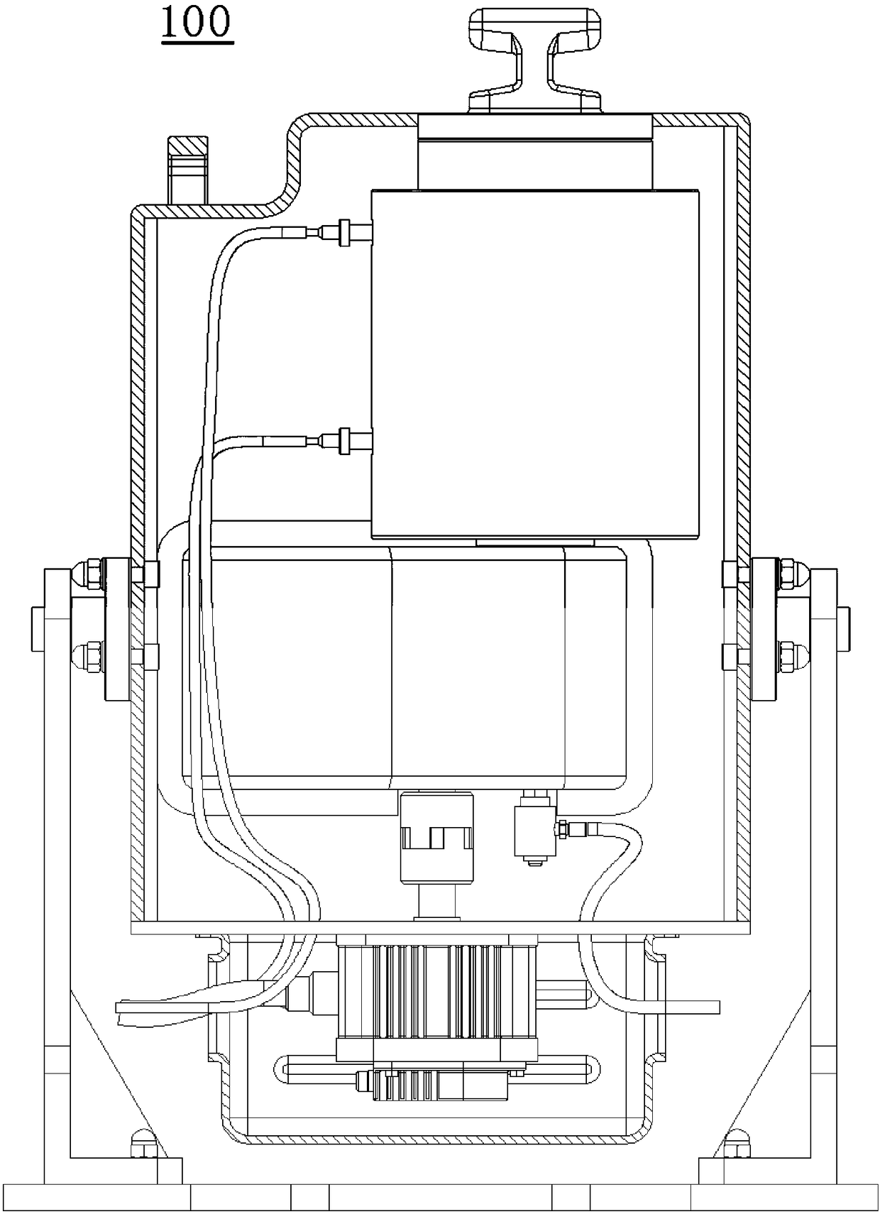 Integrated powder mixing vacuum drying device and powder mixing drying system