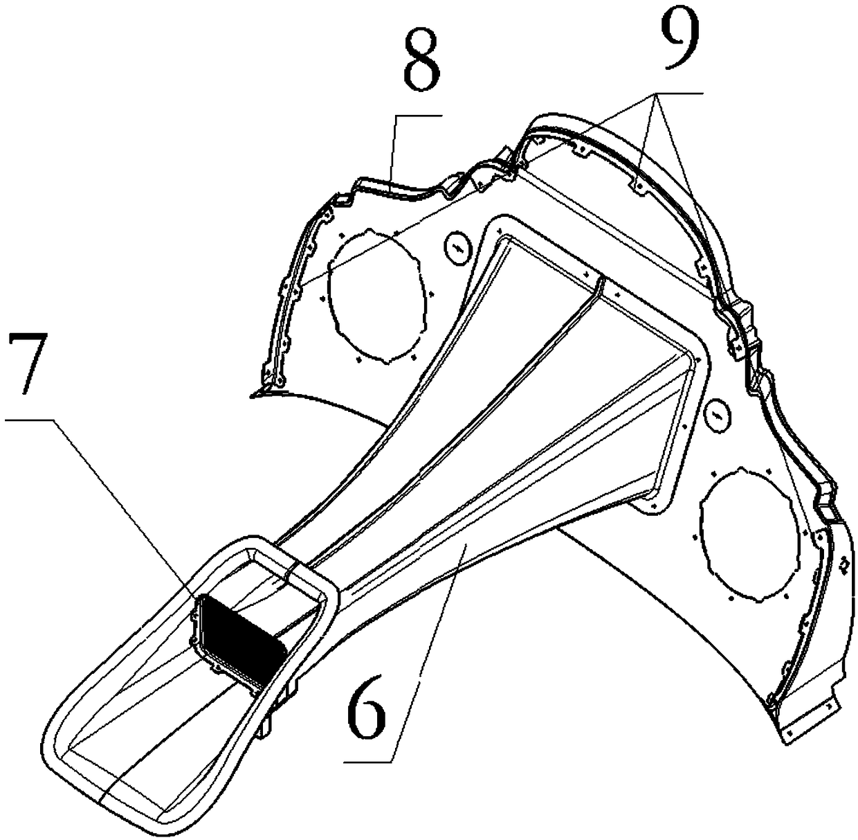 Helicopter power cabin front fairing