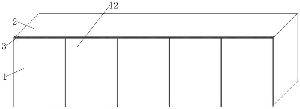 Space-adjustable assembled cabinet for kitchens and baths