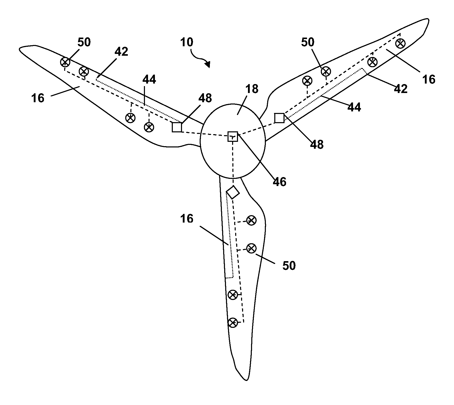 Wind turbine blades with controllable aerodynamic vortex elements