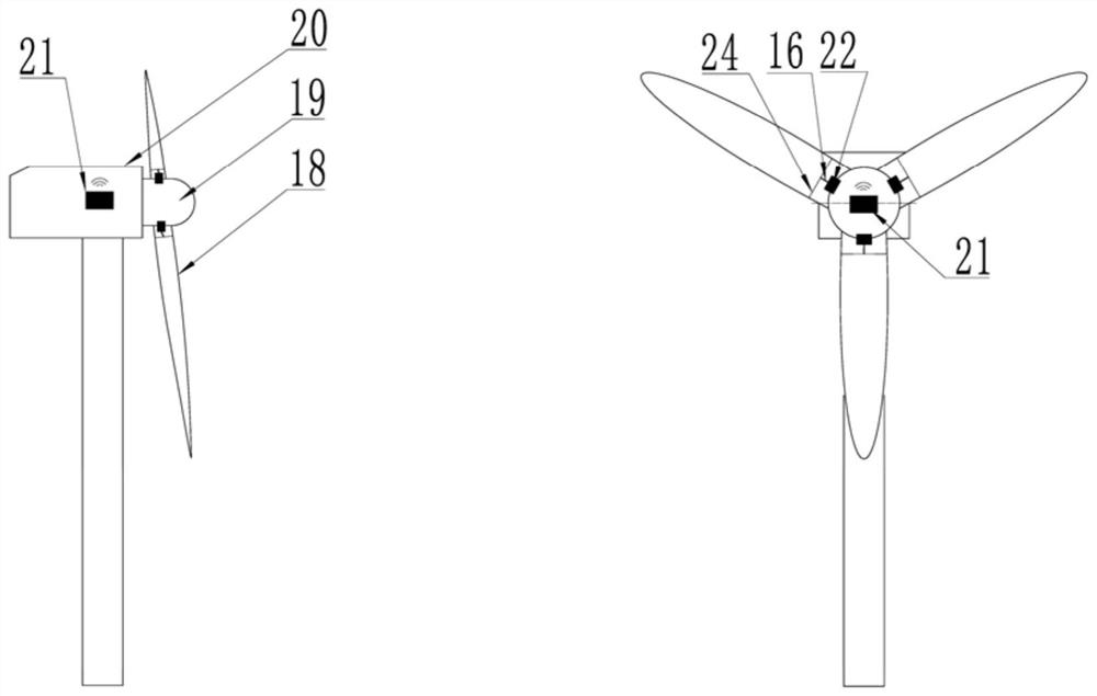 Wind turbine generator blade and bearing crack monitoring system