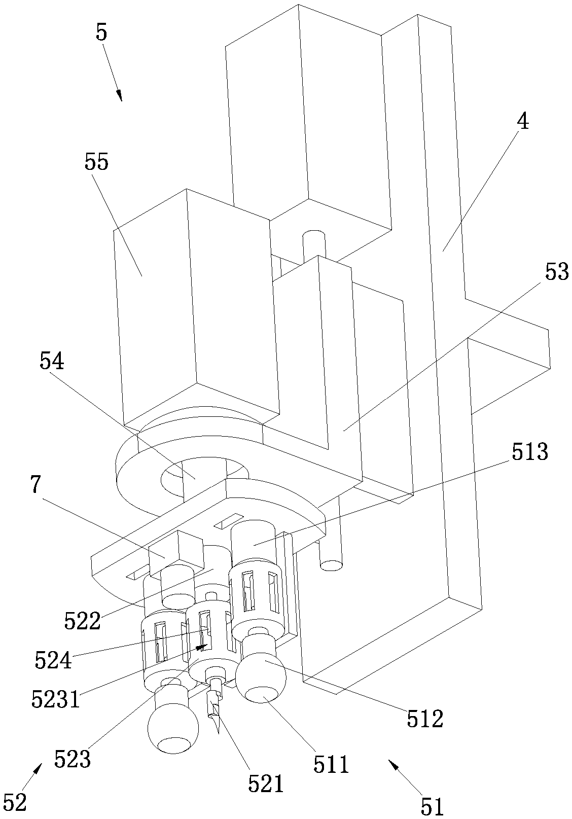 A lace fabric cutting machine