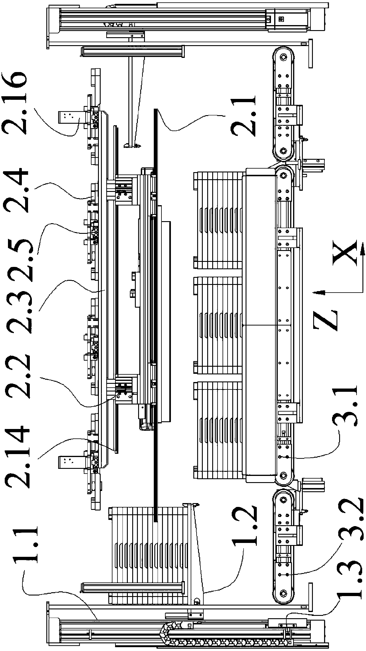 Panel temporary storage device