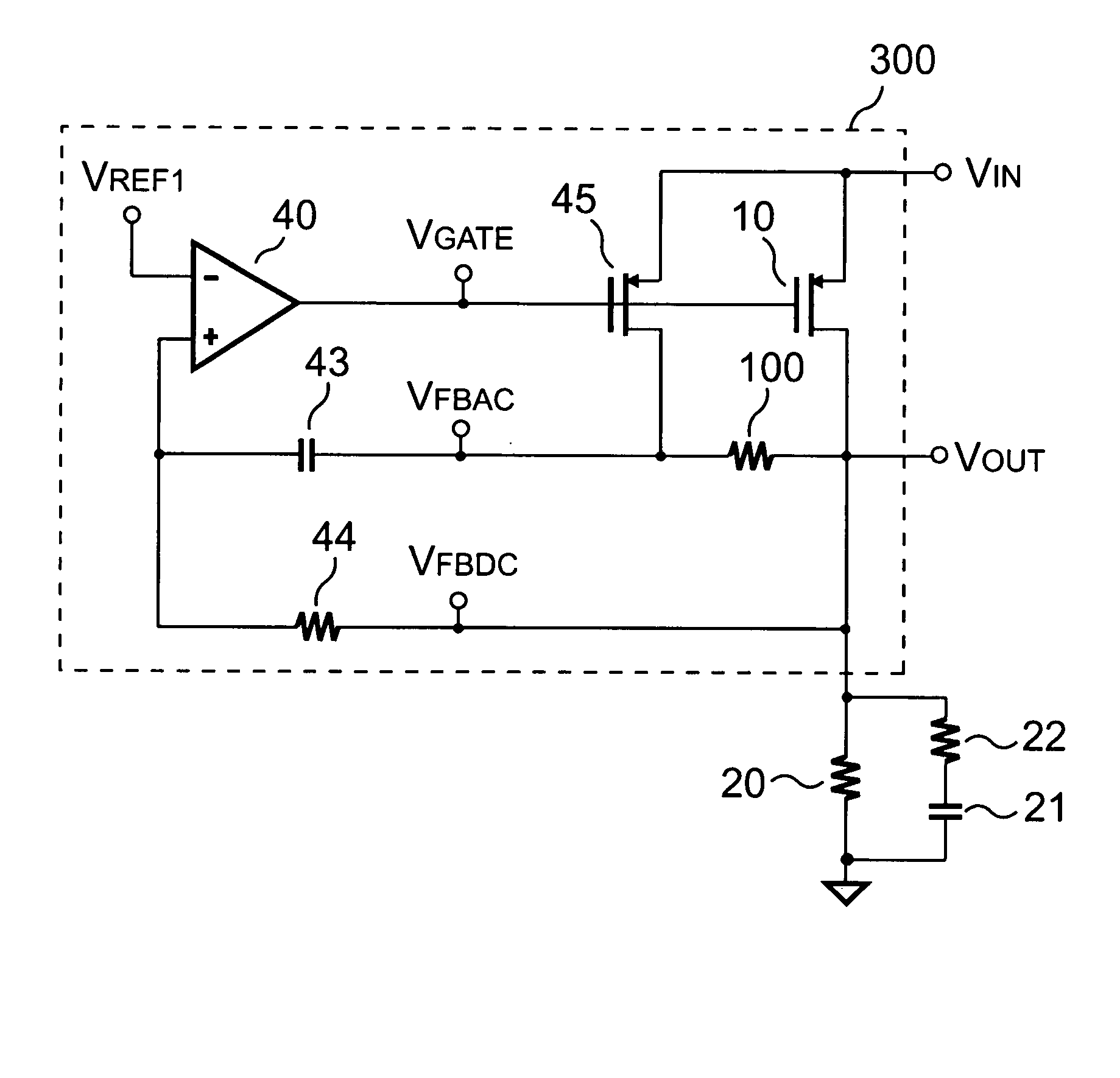 Low drop-out voltage regulator and an adaptive frequency compensation method for the same