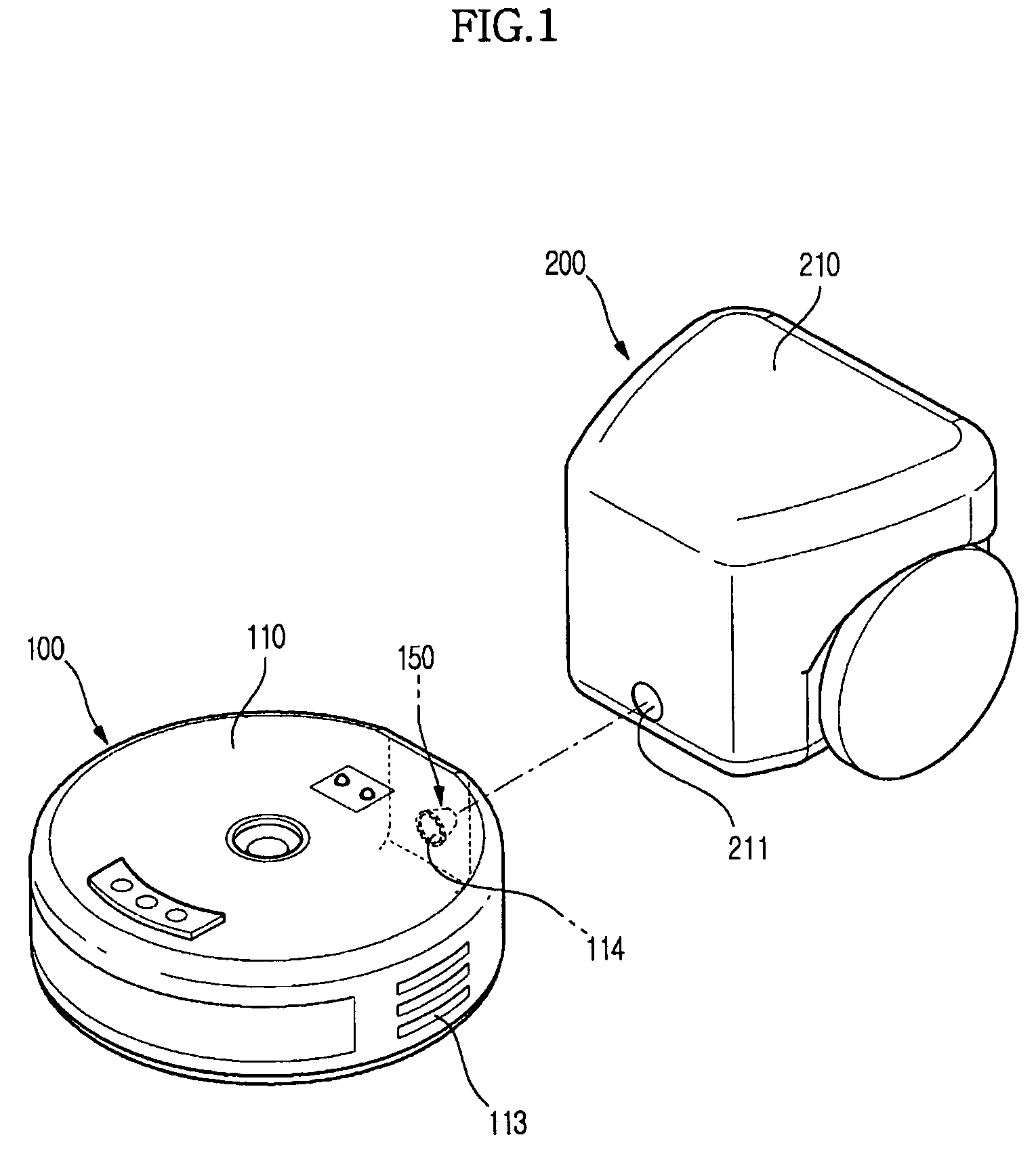 Robot cleaner system having robot cleaner and docking station