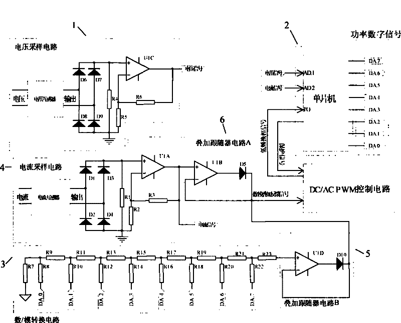 D/A signal superposition feedback circuit