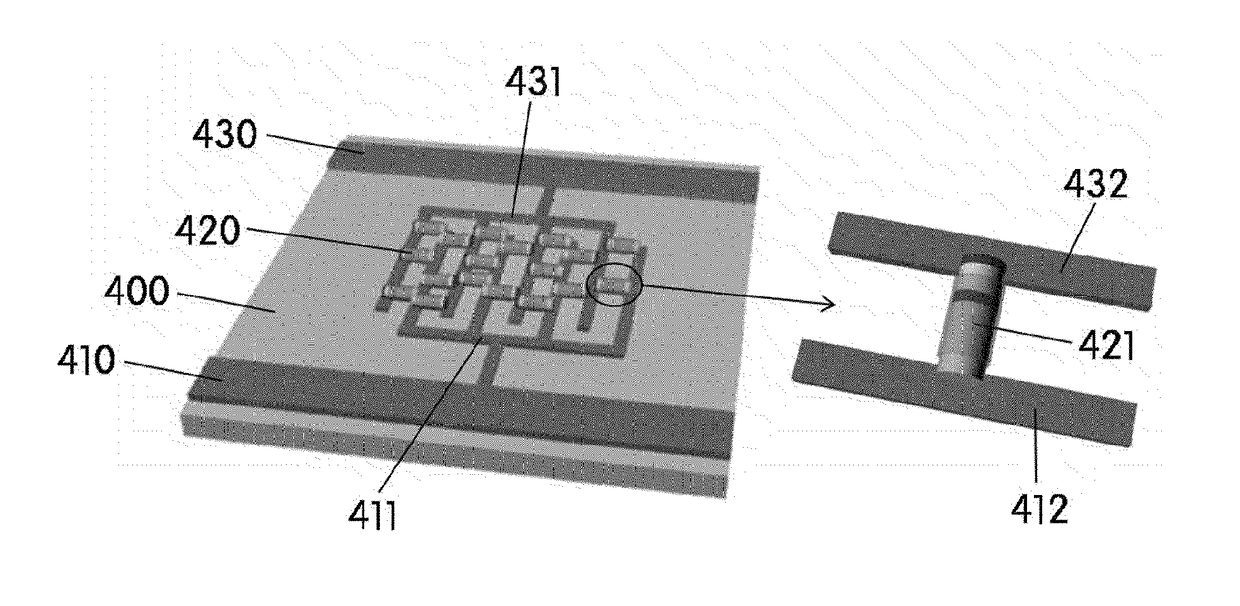 Electrode assembly comprising micro-led elements and method for manufacturing same