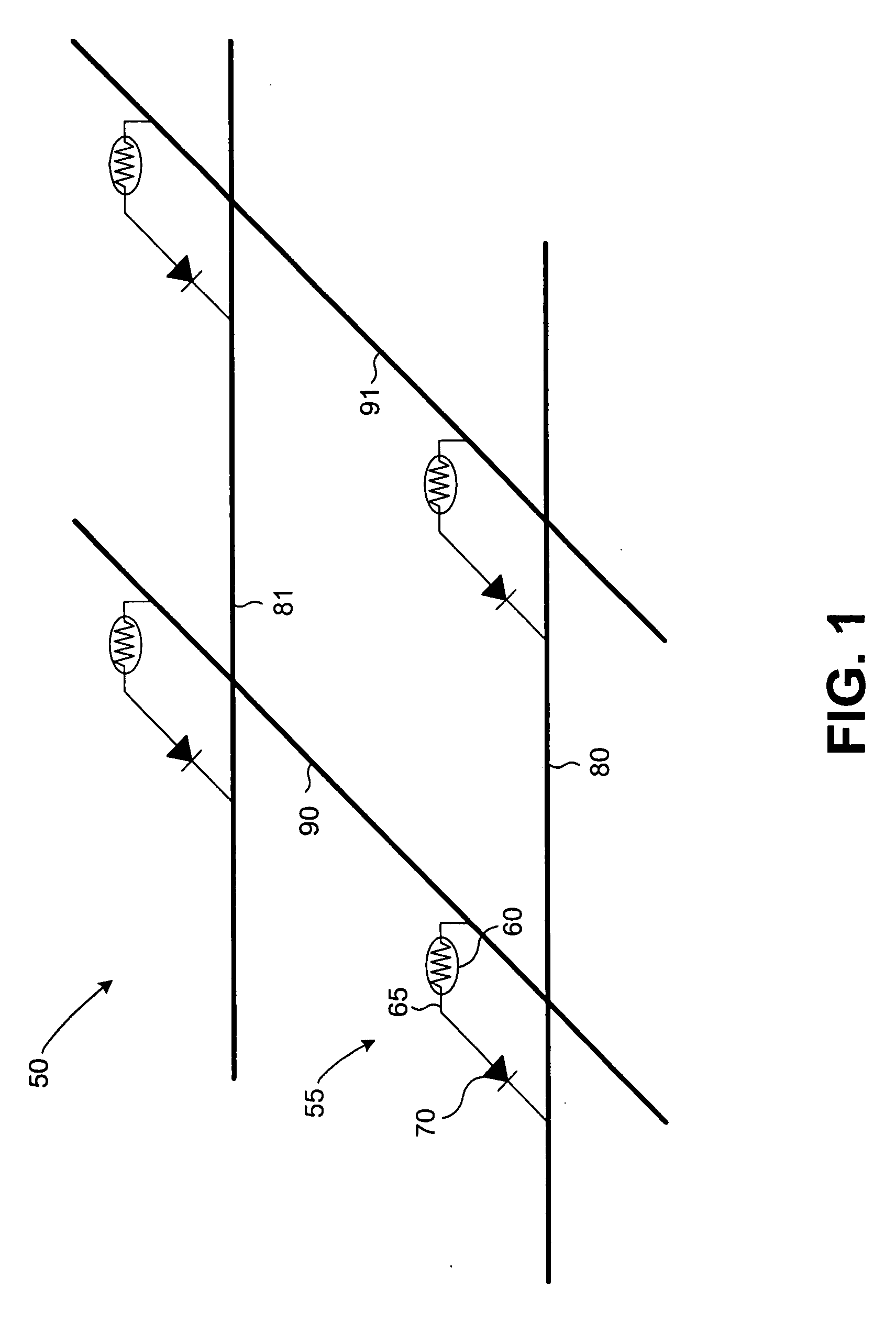 Common word line edge contact phase-change memory