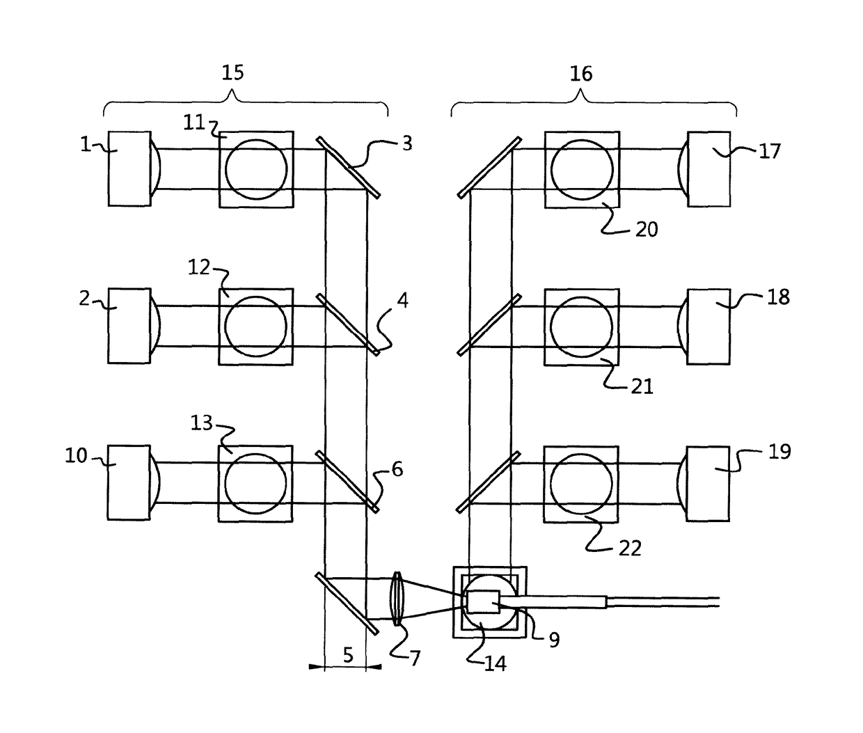 Laser projection illumination system