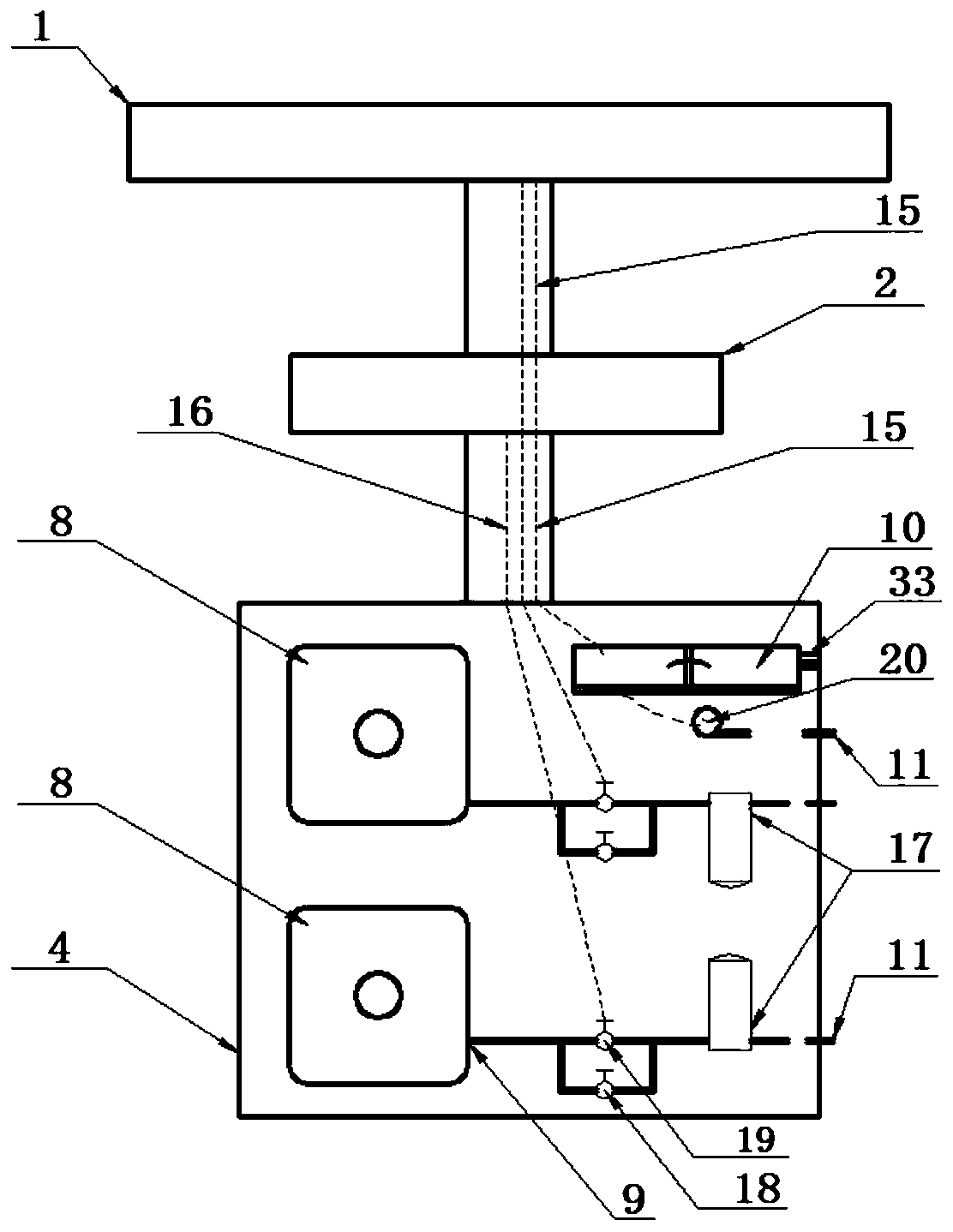 Solar-driven control of water, fertilizer and gas integrated gap steady flow soaking irrigation system