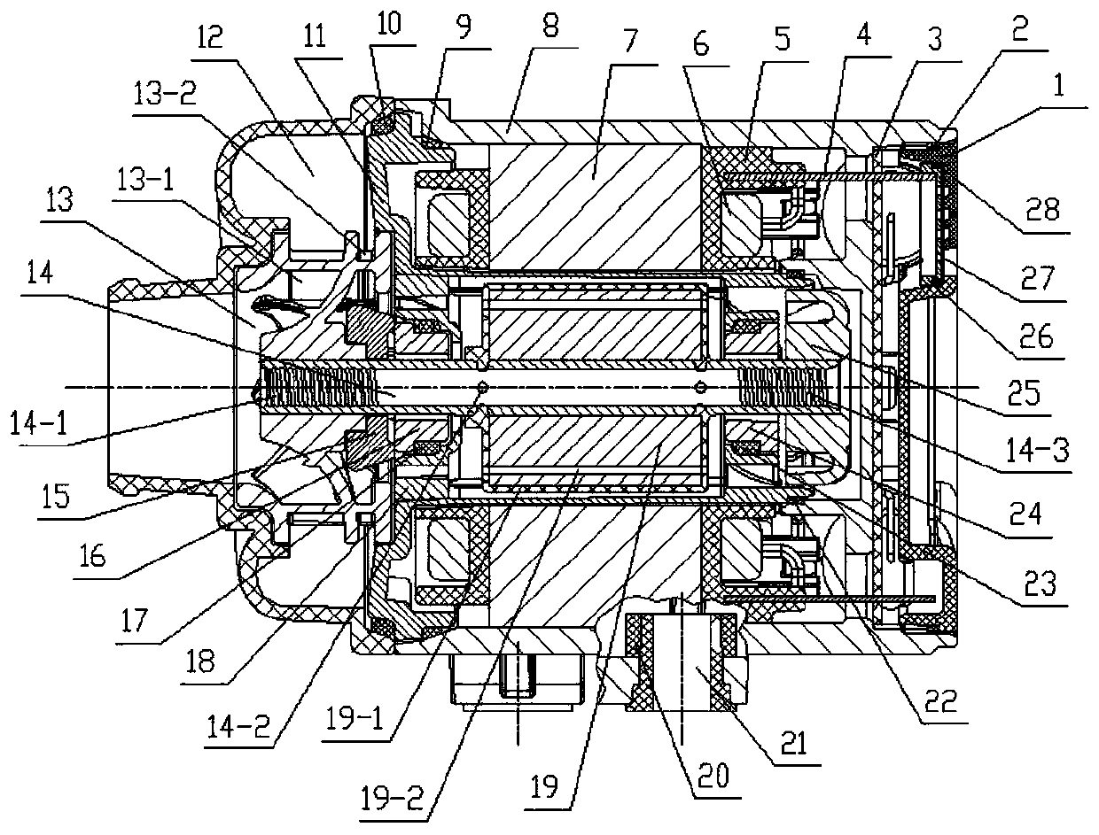 Electric water pump with efficient heat dissipation and vibration reduction structure