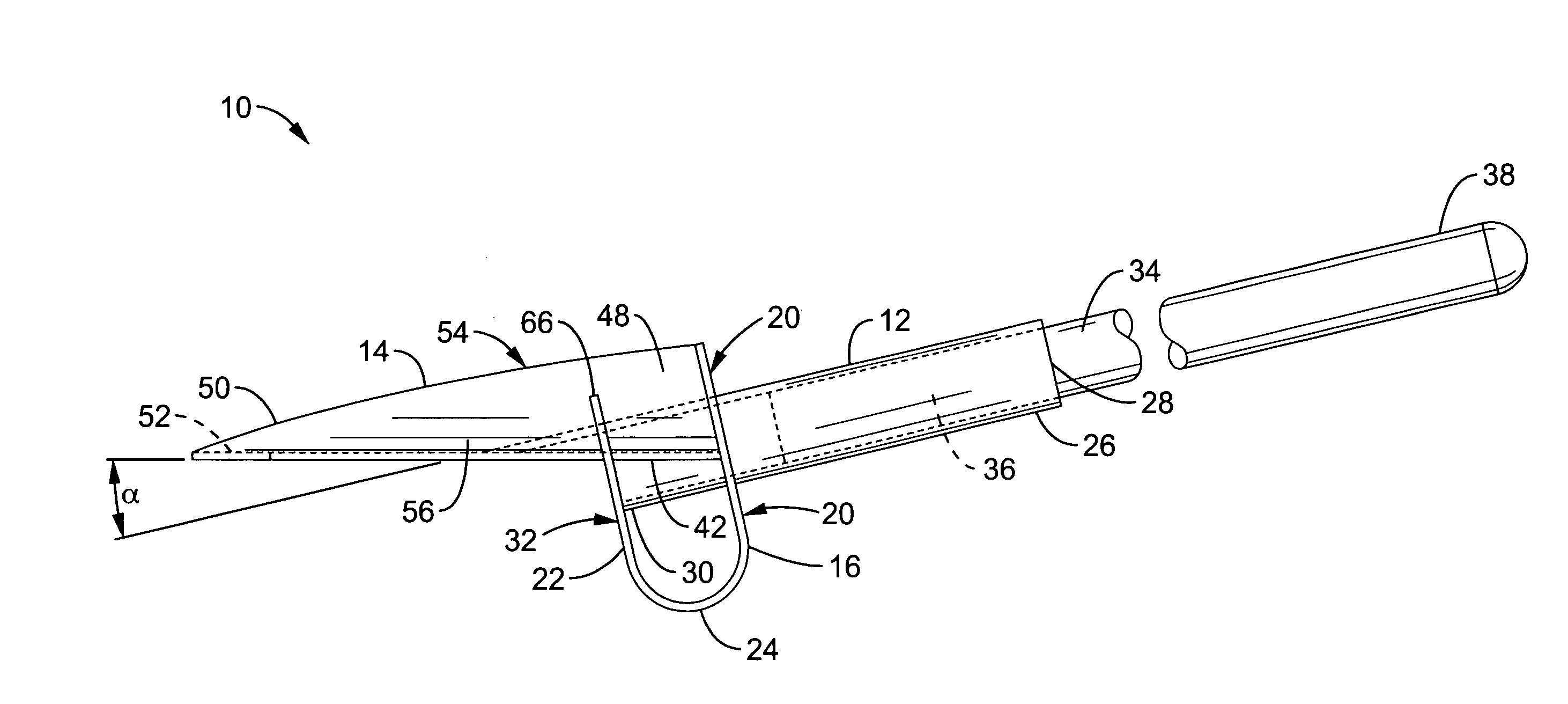 Weeding shovel with footstep