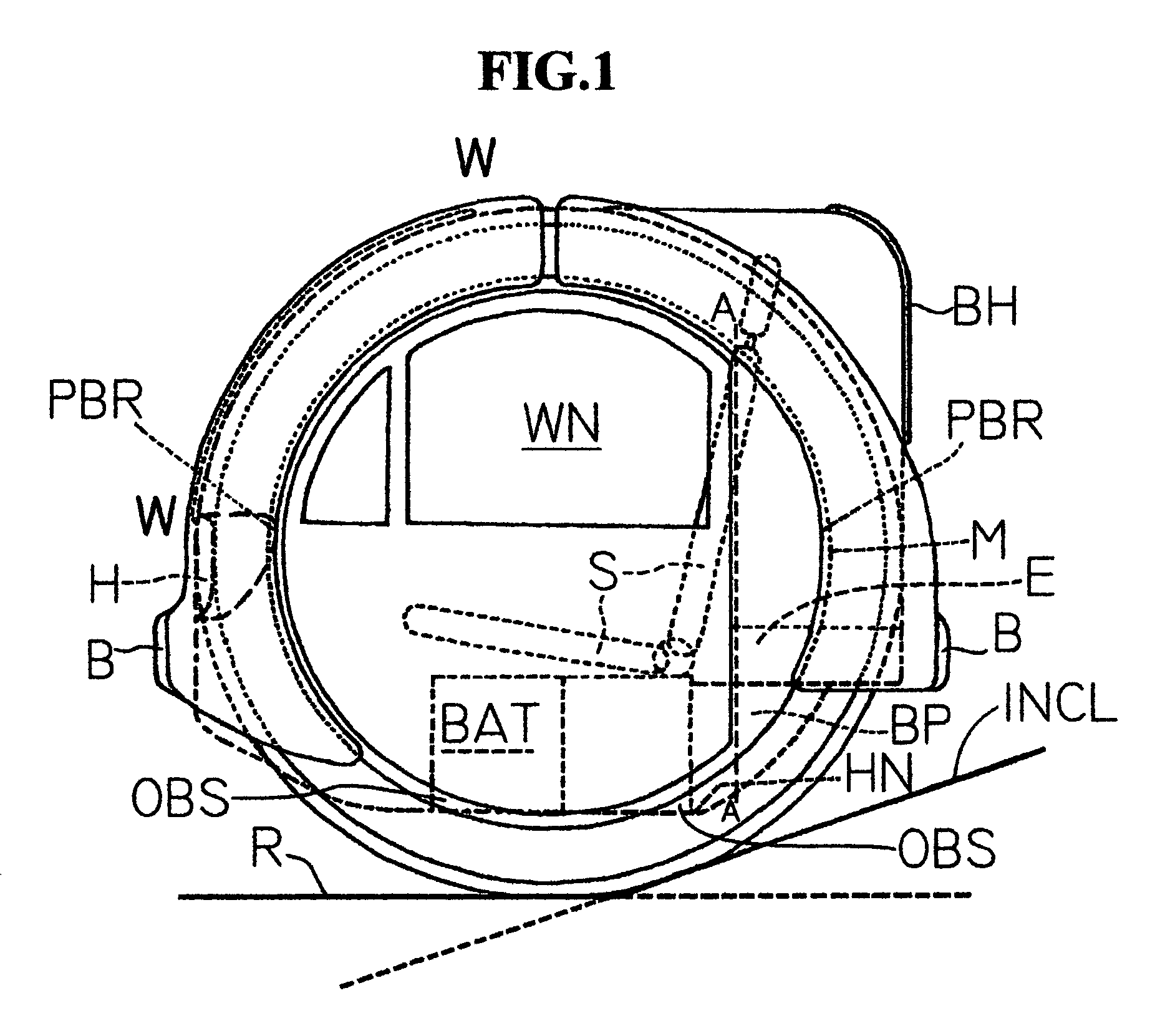 Electric motor vehicle with passenger opening through ring motor