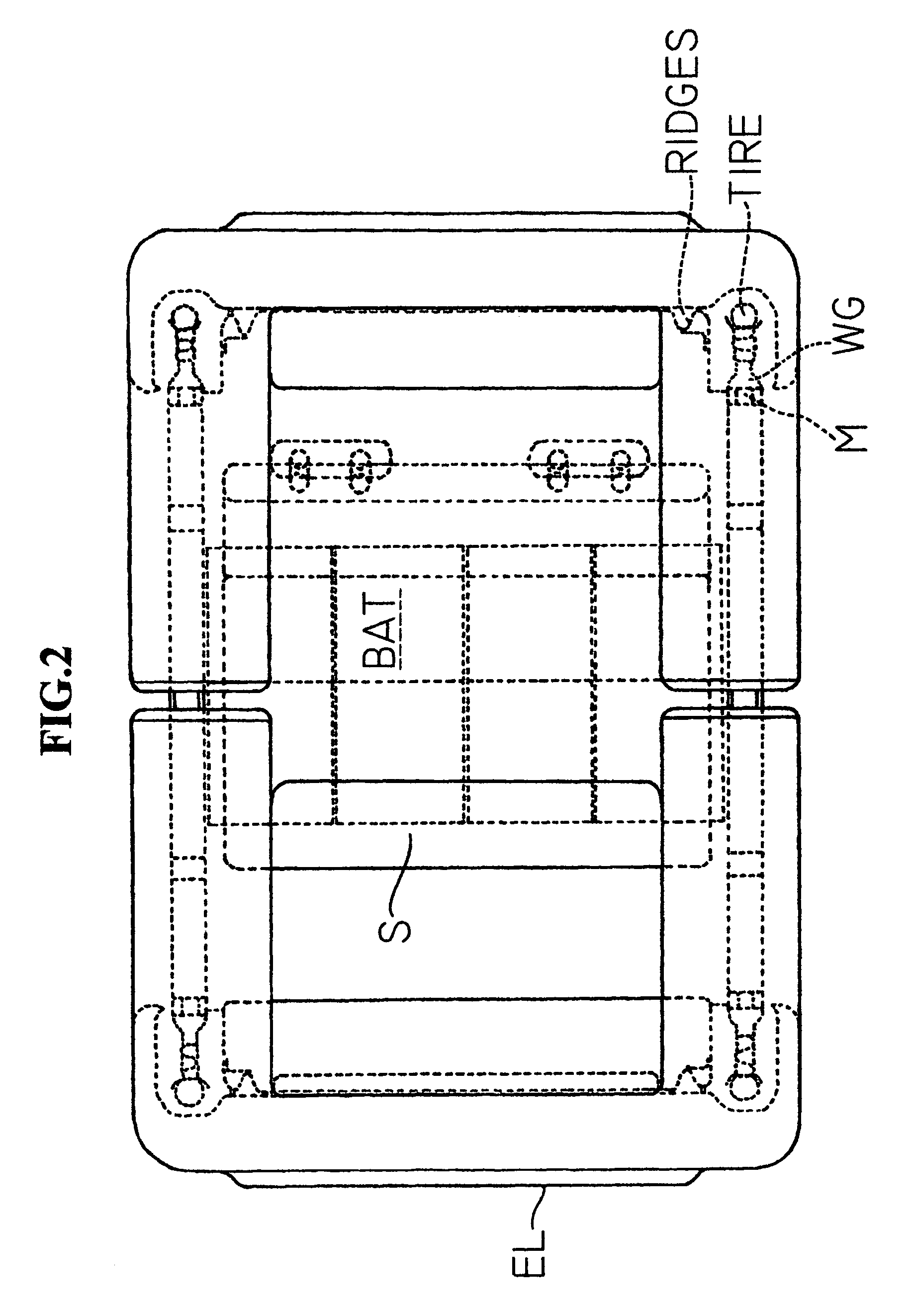 Electric motor vehicle with passenger opening through ring motor