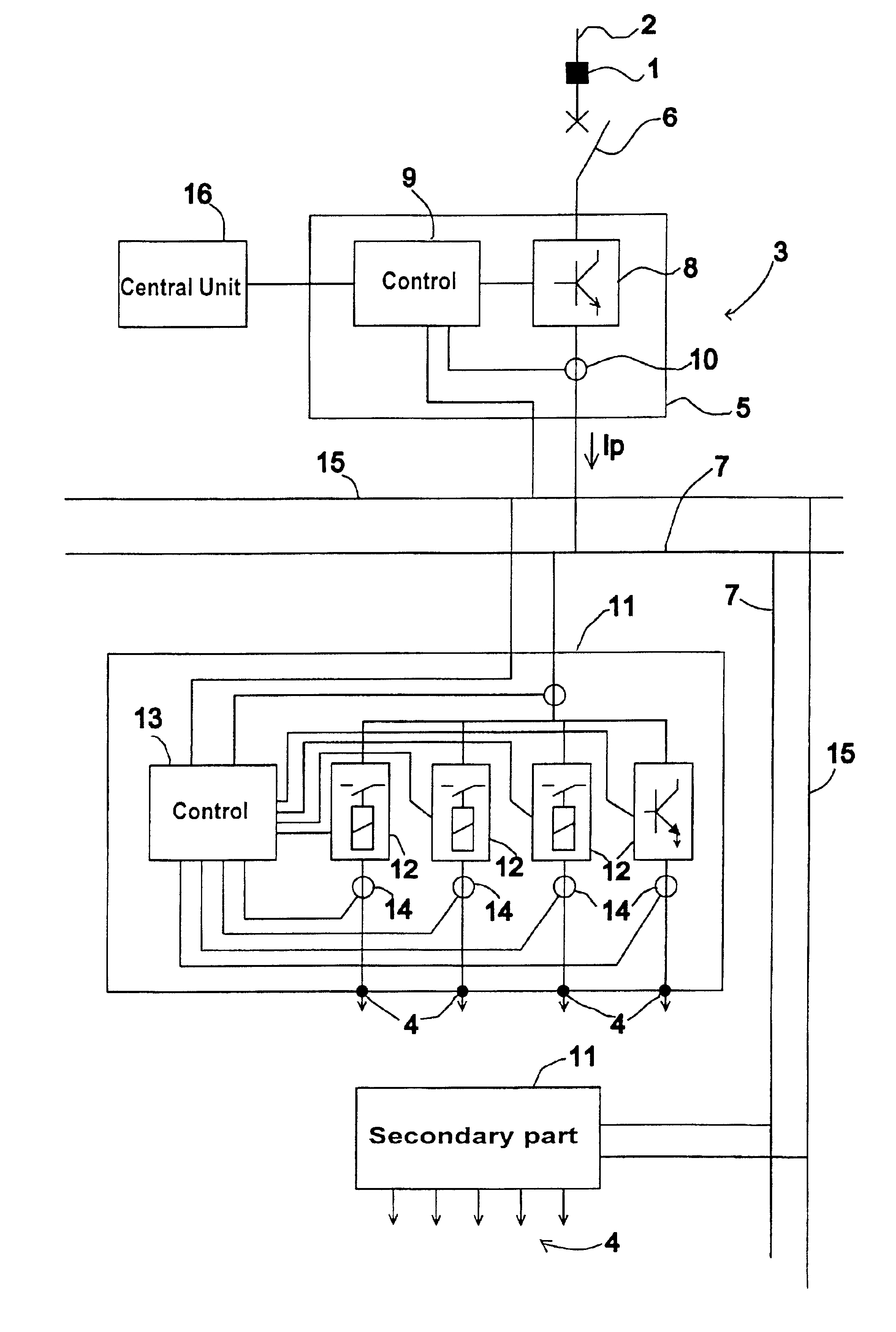 Electric distribution device, installation comprising such a device, and electrical protection process