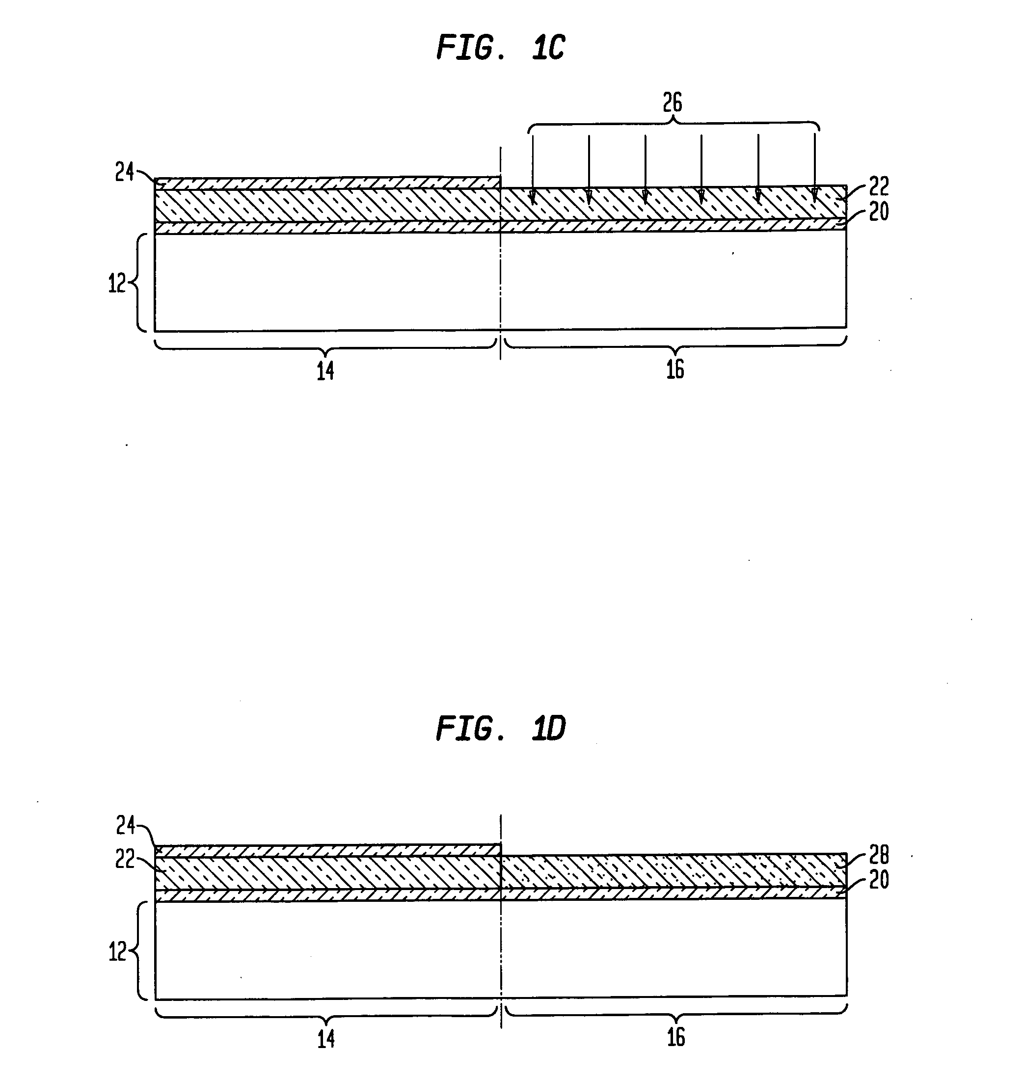 CMOS process with Si gates for nFETs and SiGe gates for pFETs