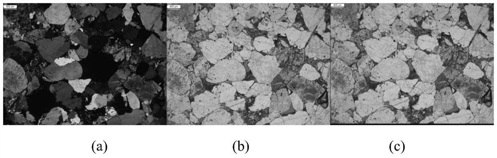 Rock slice image alignment method combining single polarized light and orthogonal polarized light images