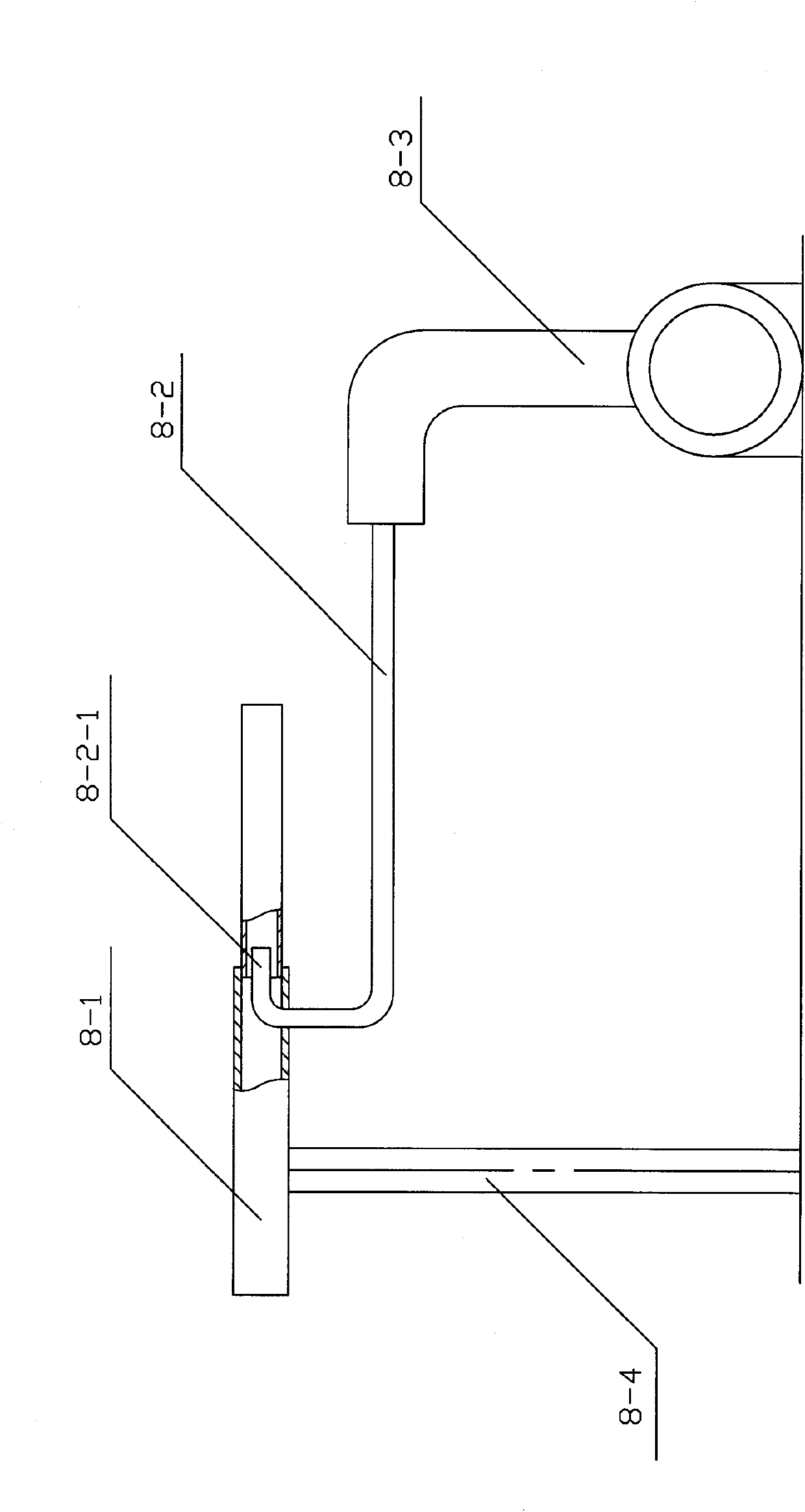 Method for baking horizontal continuous casting tundish and horizontal continuous casting tundish with negative pressure device