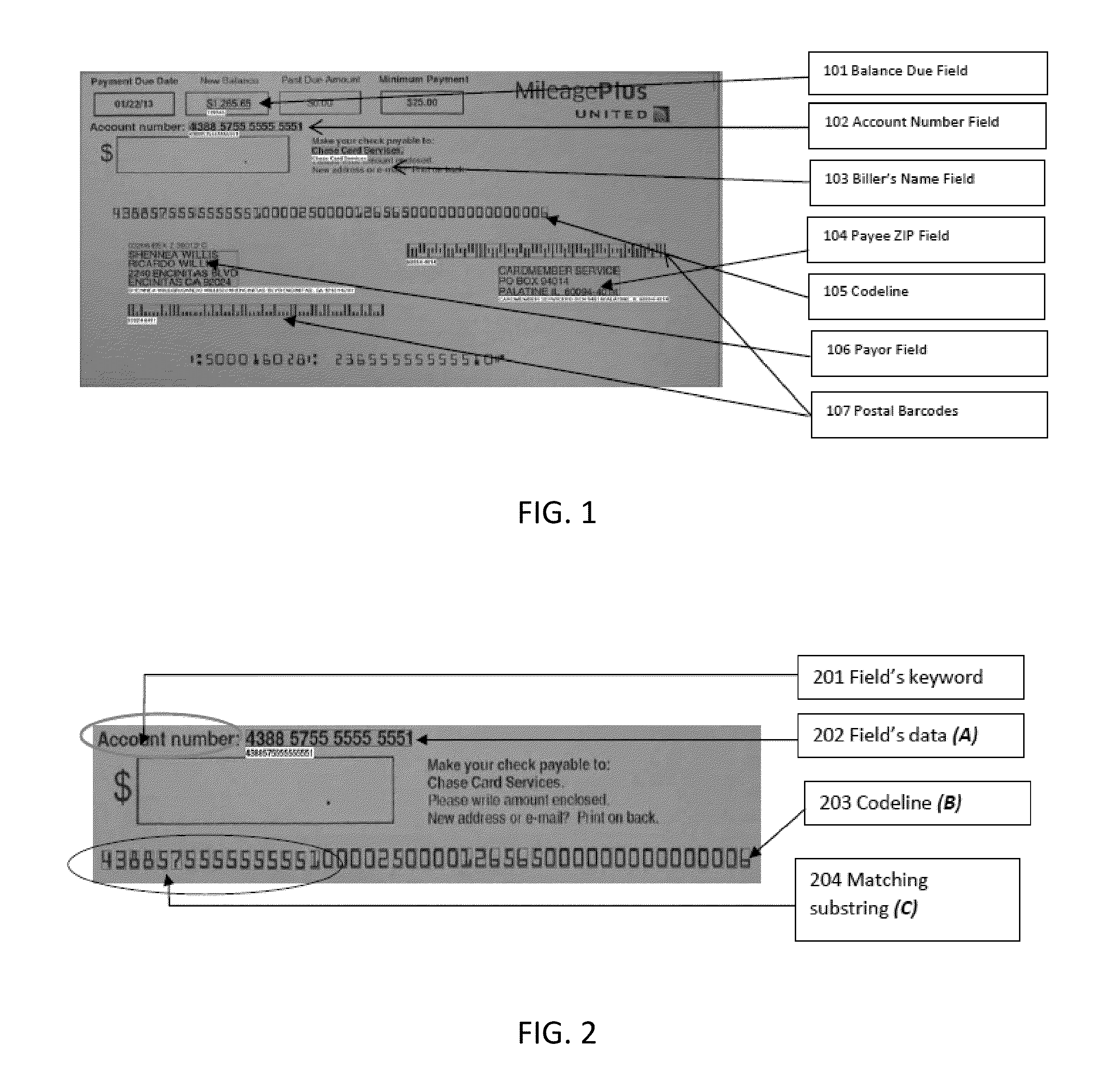 Systems and methods for capturing critical fields from a mobile image of a credit card bill