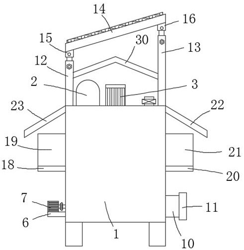 Automatic feeding and deslagging solar heating internal stirring biogas tank