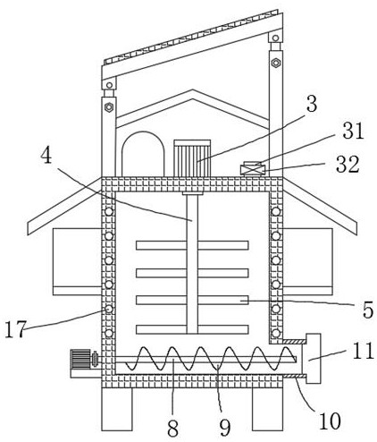 Automatic feeding and deslagging solar heating internal stirring biogas tank