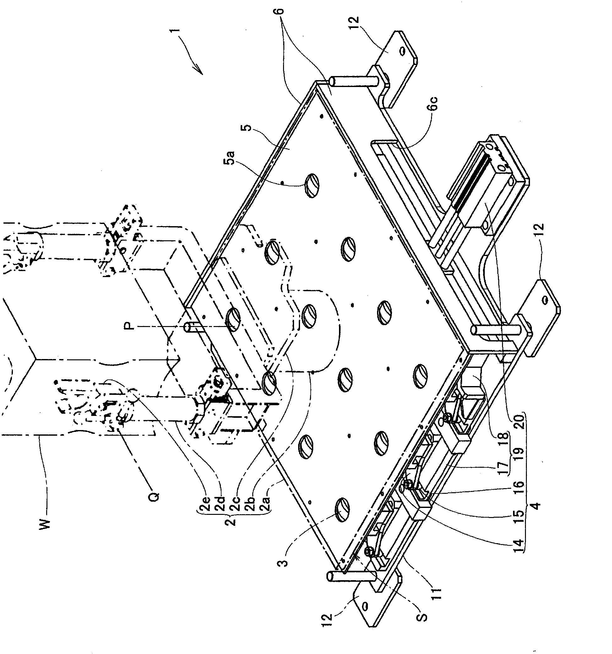 Direction changing device and transferring device