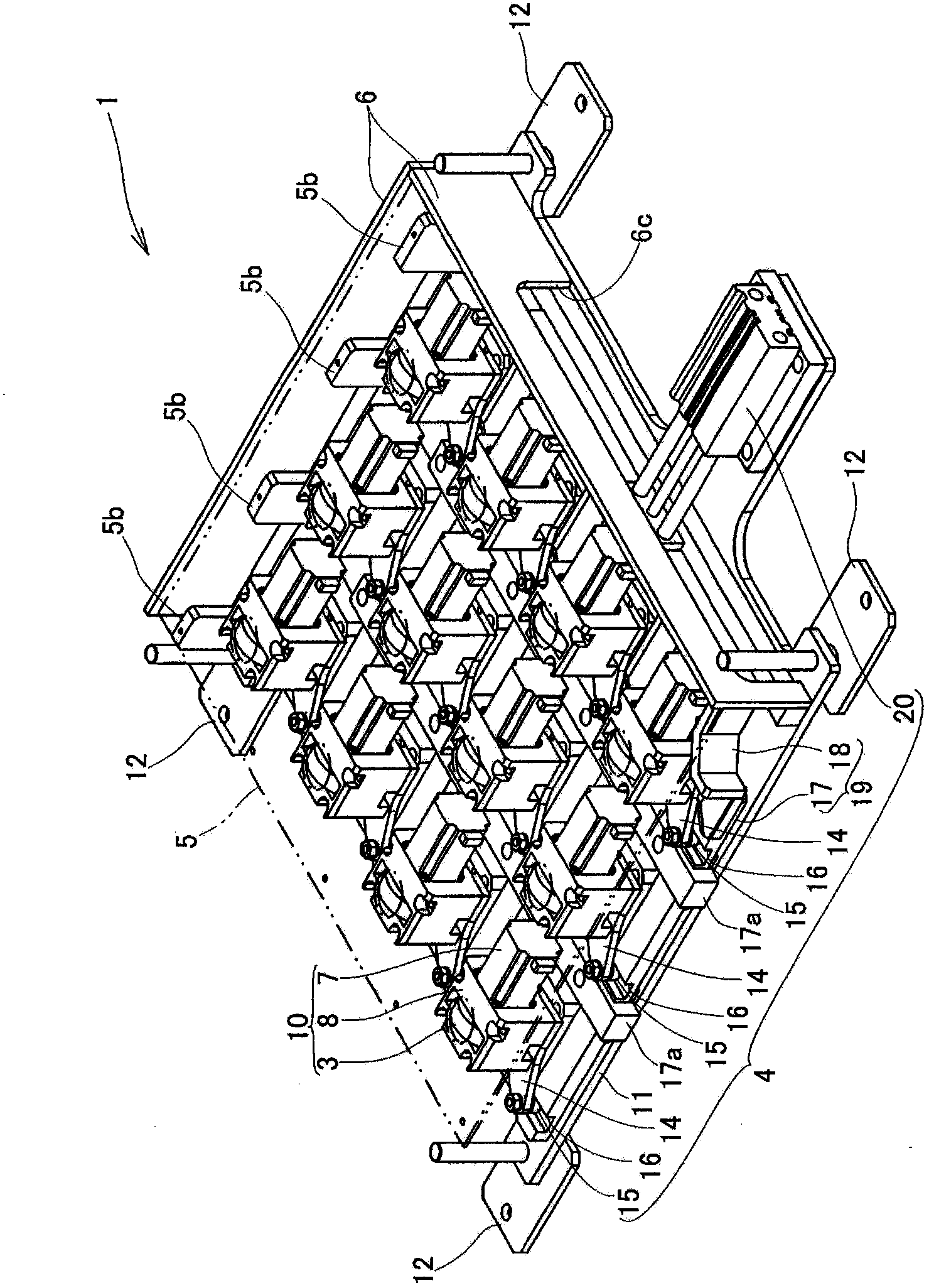 Direction changing device and transferring device