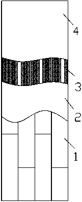 Polyurethane-rock wool composite heat insulating plate external wall external heat insulating system with rib laths