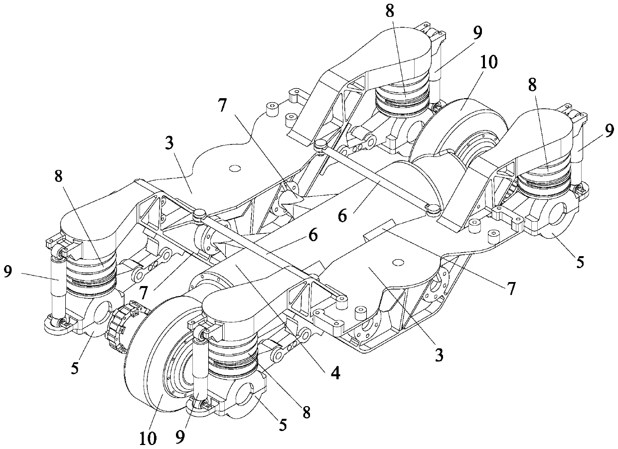 Framework apparatus based on novel primary suspension and longitudinal motor