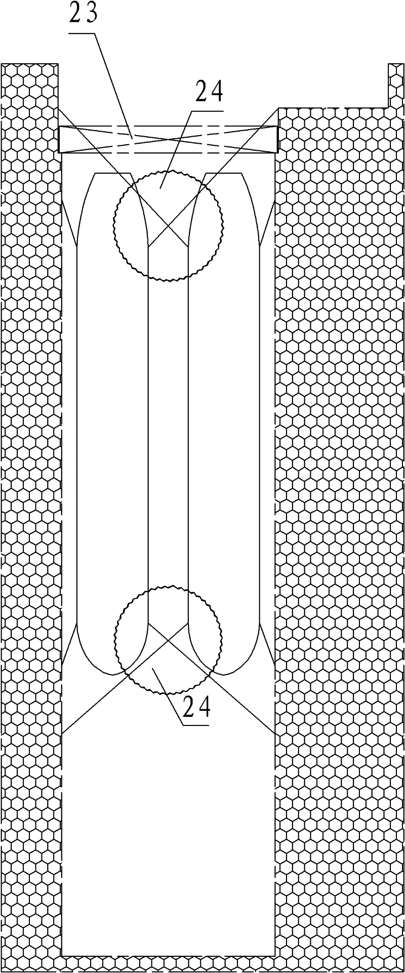 Positioning device for secondary pier falling of ship in dock