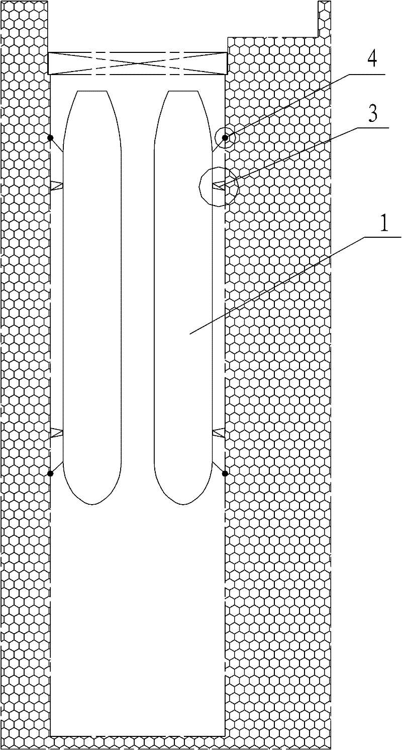 Positioning device for secondary pier falling of ship in dock