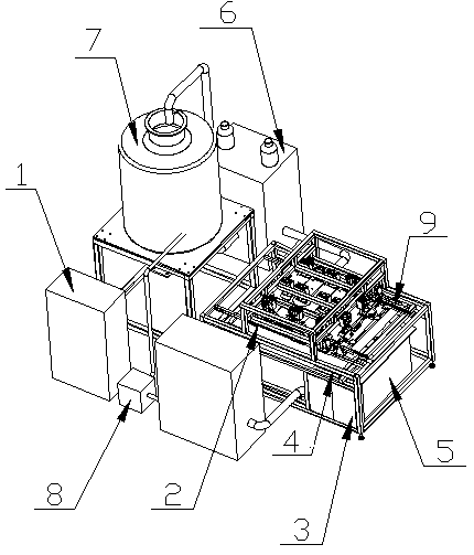 Water circulating device for cleaning lower case of battery to remove aluminum scraps