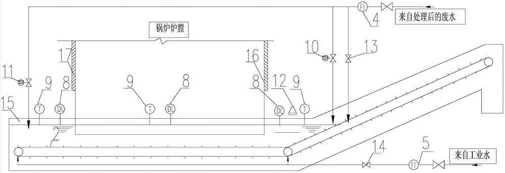 Slag water self-balancing heat exchange method of water-cooled mechanical slag-removal system in thermal power plant