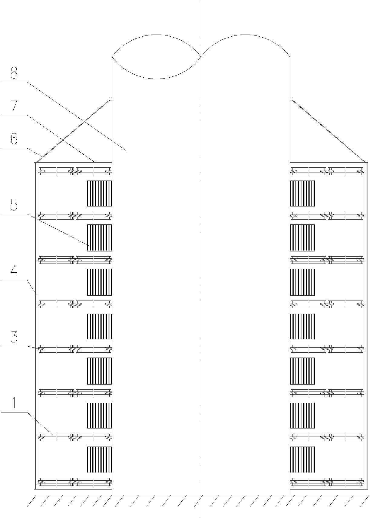 Elastic-plastic steel-structured safety protection device