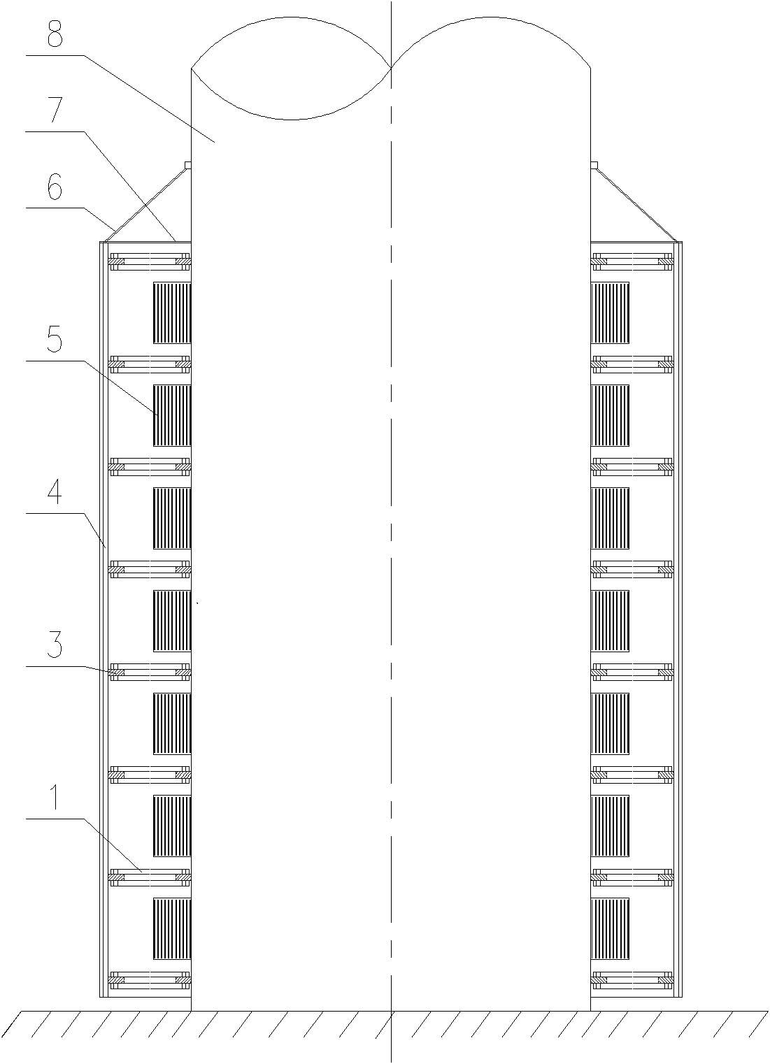 Elastic-plastic steel-structured safety protection device