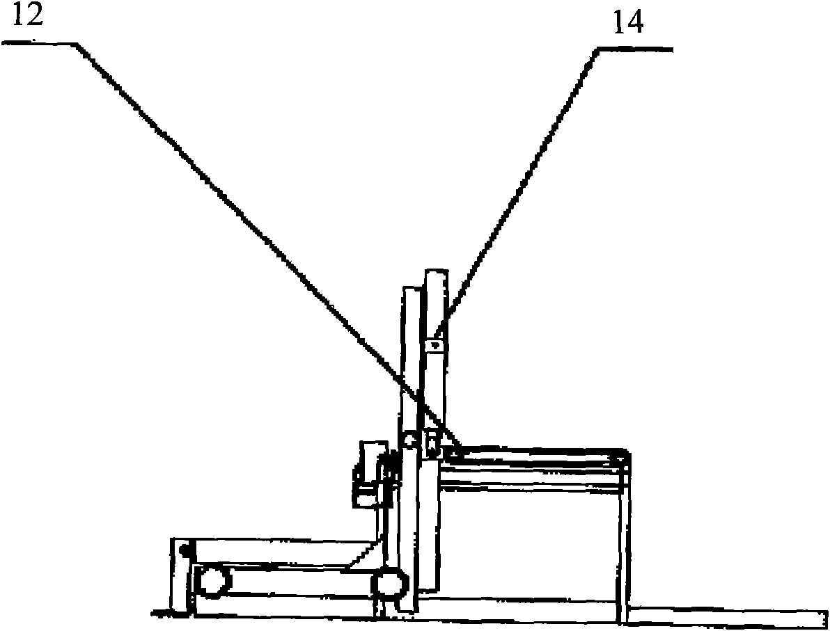 Steel grating welder of longitudinal flat steel delivery wagon with discharging car