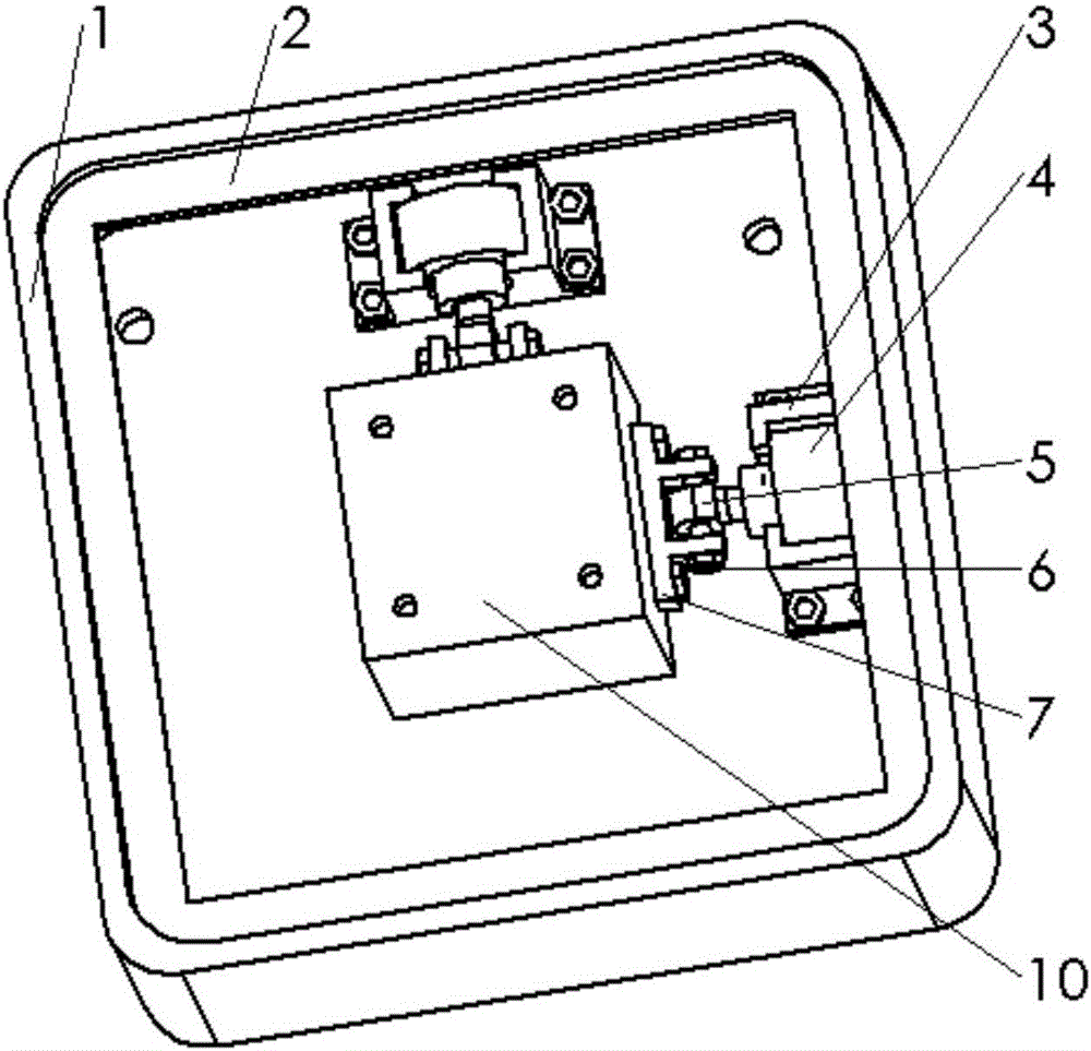 Selective-laser-melting two-dimensional ultrasonic vibration introducing device