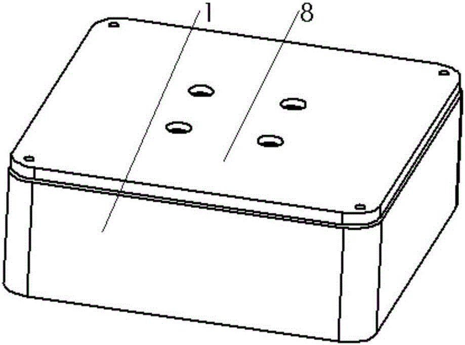 Selective-laser-melting two-dimensional ultrasonic vibration introducing device