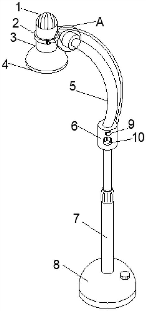 Closed red light physiotherapy lamp with radiating fins