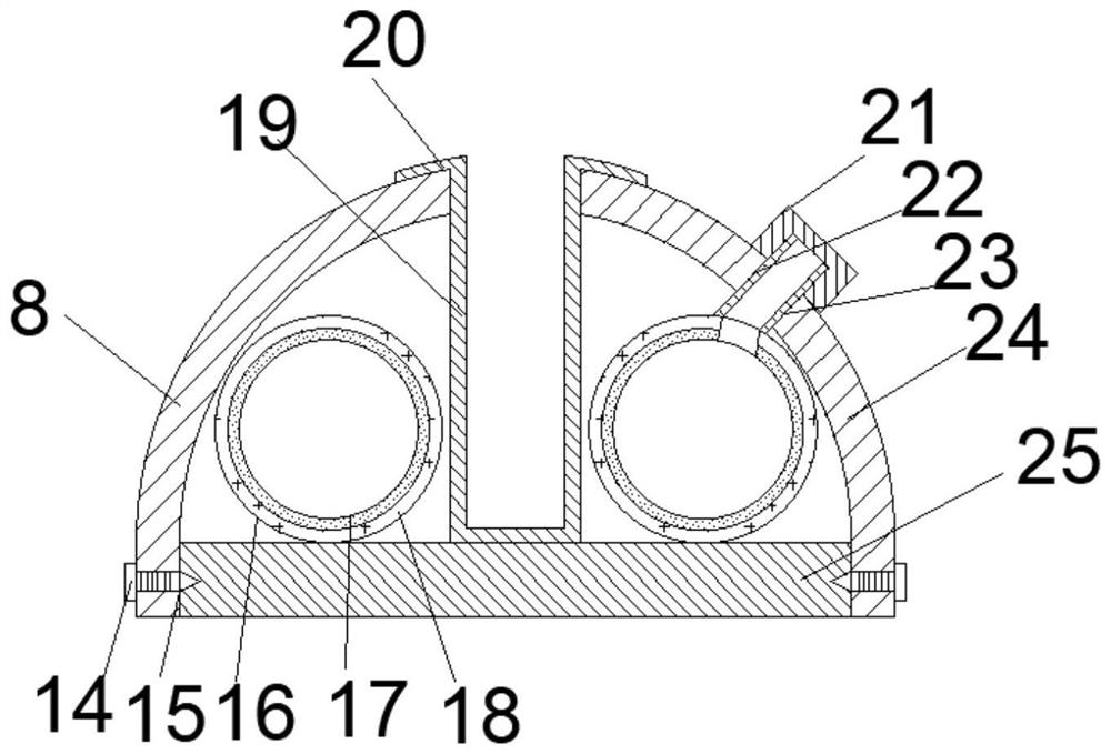 Closed red light physiotherapy lamp with radiating fins